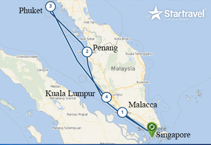 Du thuyền 5 sao khám phá Singapore - Malaysia - Thái Lan